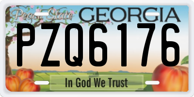 GA license plate PZQ6176