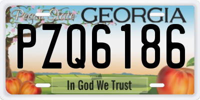 GA license plate PZQ6186