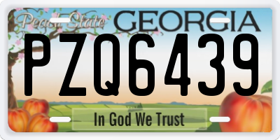 GA license plate PZQ6439