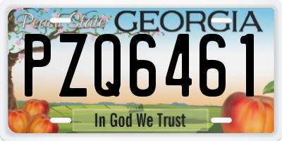 GA license plate PZQ6461