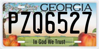 GA license plate PZQ6527