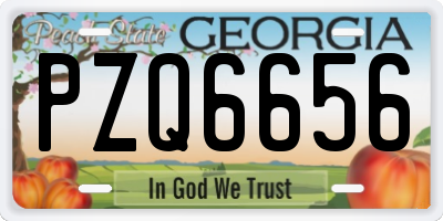 GA license plate PZQ6656
