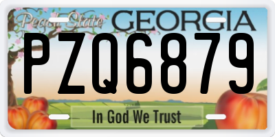 GA license plate PZQ6879