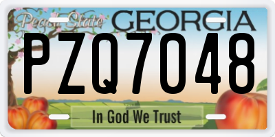 GA license plate PZQ7048