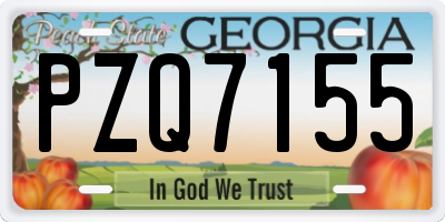 GA license plate PZQ7155