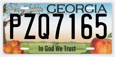 GA license plate PZQ7165