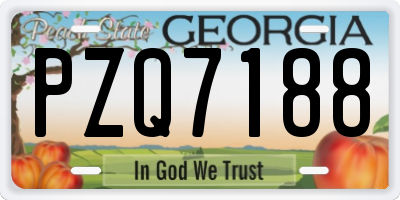 GA license plate PZQ7188