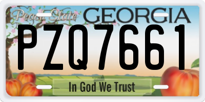 GA license plate PZQ7661