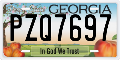 GA license plate PZQ7697