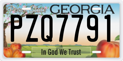 GA license plate PZQ7791