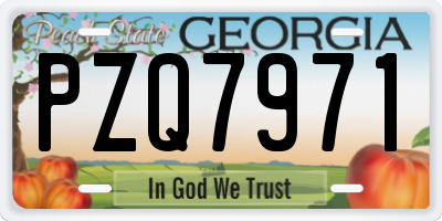 GA license plate PZQ7971