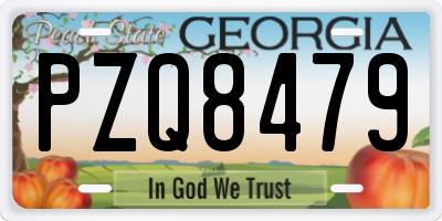 GA license plate PZQ8479