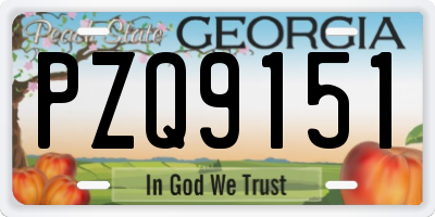 GA license plate PZQ9151