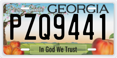 GA license plate PZQ9441