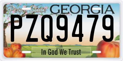 GA license plate PZQ9479