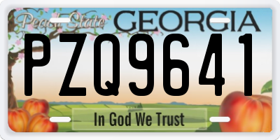 GA license plate PZQ9641