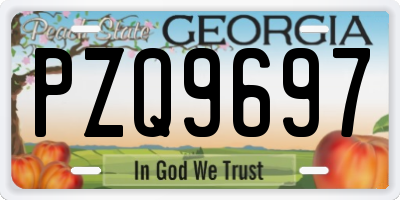 GA license plate PZQ9697