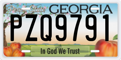 GA license plate PZQ9791