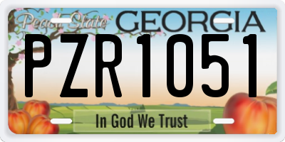 GA license plate PZR1051