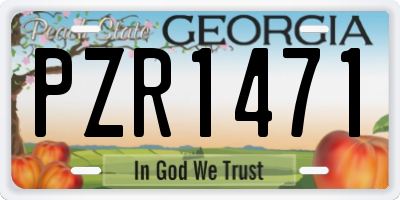 GA license plate PZR1471