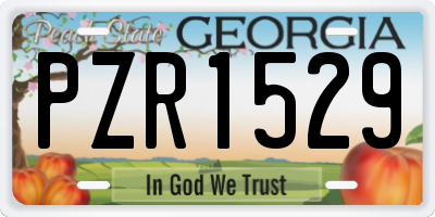 GA license plate PZR1529