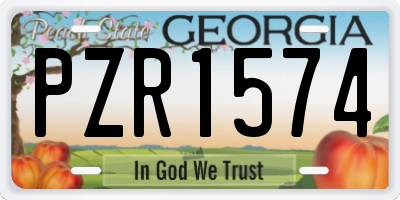 GA license plate PZR1574