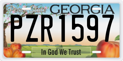 GA license plate PZR1597