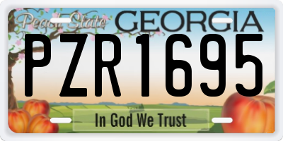 GA license plate PZR1695