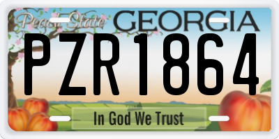 GA license plate PZR1864