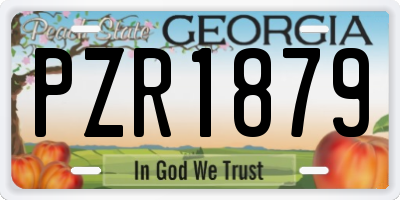 GA license plate PZR1879