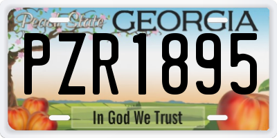 GA license plate PZR1895