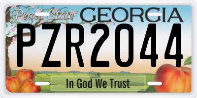 GA license plate PZR2044