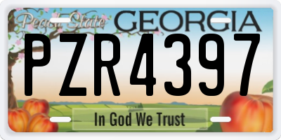 GA license plate PZR4397