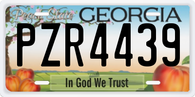 GA license plate PZR4439