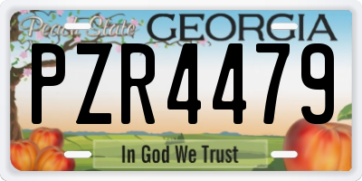 GA license plate PZR4479