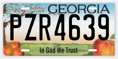 GA license plate PZR4639