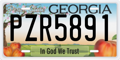 GA license plate PZR5891