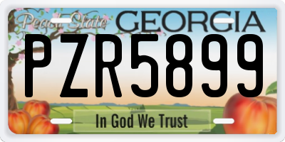 GA license plate PZR5899