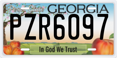 GA license plate PZR6097