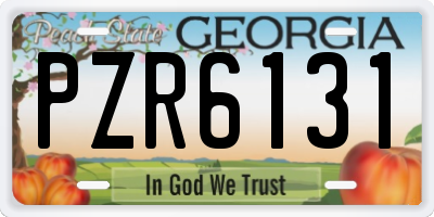 GA license plate PZR6131
