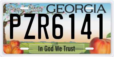 GA license plate PZR6141
