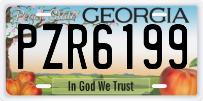 GA license plate PZR6199