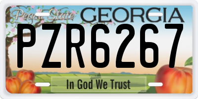 GA license plate PZR6267