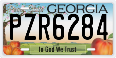 GA license plate PZR6284