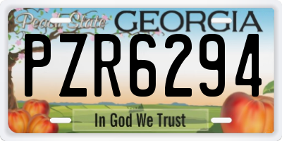 GA license plate PZR6294