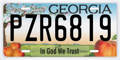 GA license plate PZR6819