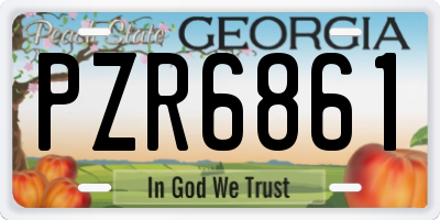 GA license plate PZR6861