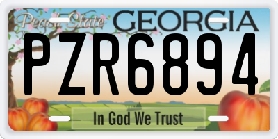 GA license plate PZR6894