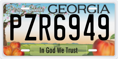 GA license plate PZR6949