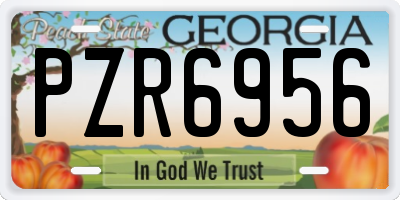 GA license plate PZR6956